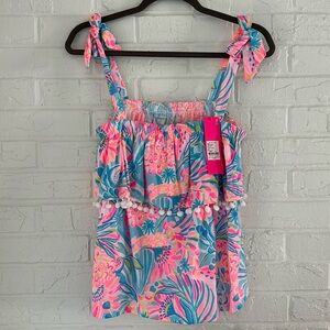 NWT Lilly Pulitzer Benita Top Tropical Punch, sz S